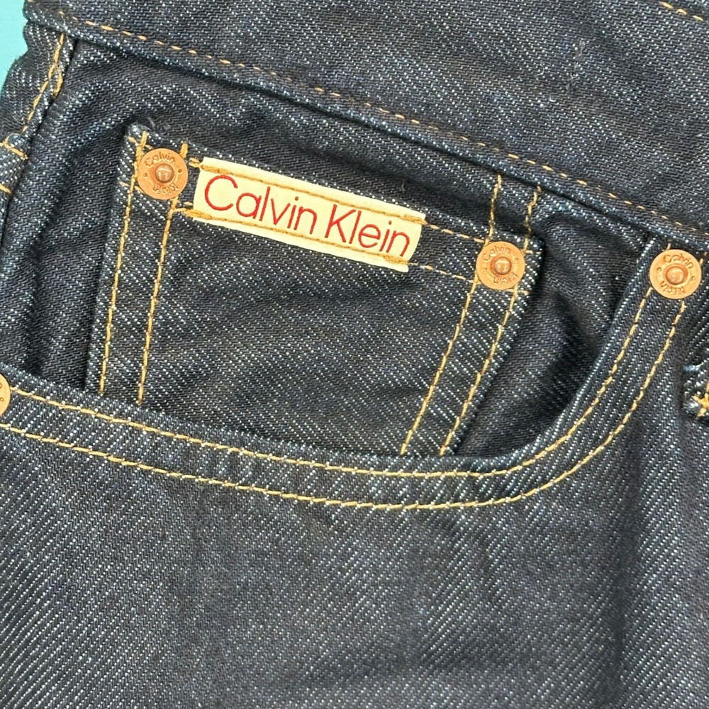 Calvin Klein Jeans Twisted Seam Jean W31 Dark Indigo Organic Cotton Selvedge NEW - Picture 4 of 16